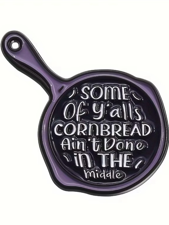 Jewelry - Purple Cast Iron Skillet Pin - Humorous Pin NEW